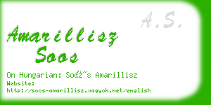 amarillisz soos business card